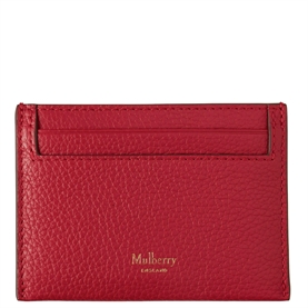 Mulberry Credit Card Slip Scarlet Red Small Classic Grain